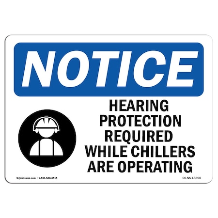 Signmission OSHA Sign, Hearing Protection Required, 24in X 18in, 24" W, 18" H, Landscape, OS-NS-D-1824-L-13398 OS-NS-D-1824-L-13398